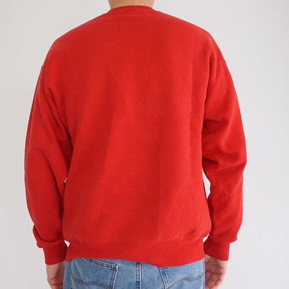 VTG '90S Jerzees Red Banson Elementary Staff School Teacher Crewneck Sweater L - Picture 2 of 9